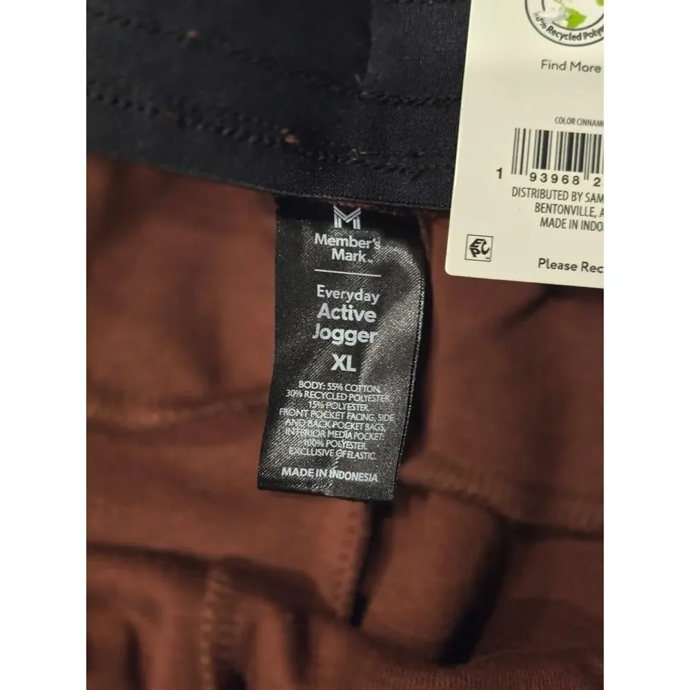 Member's Mark Men's Everyday Active Jogger XL Cinnamon Stick Brown